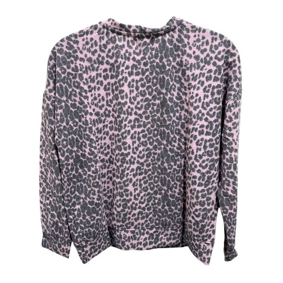 Sundry Size S‎ (4-6) Pink Grey Animal Print Crew Neck Pullover Top ~ NWT - Picture 3 of 9